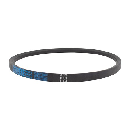 D&D C174 Classical V-Belt, 178 in Outside Length, 7/8 in Top Width, 17/32 in Thickness, 1 Ribs C174